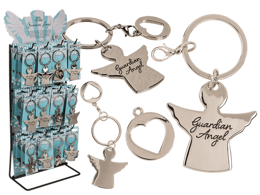 Metal key chain with trolley coin,