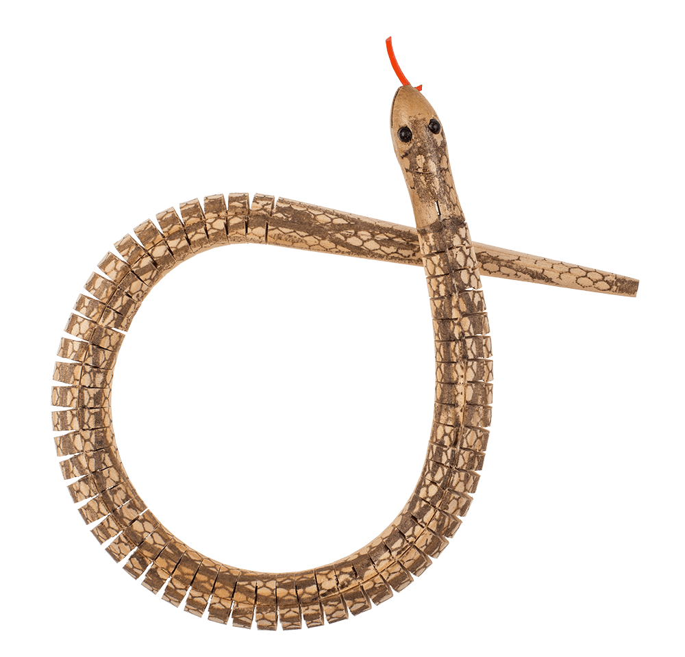 Wooden snake, ca. 50 cm
