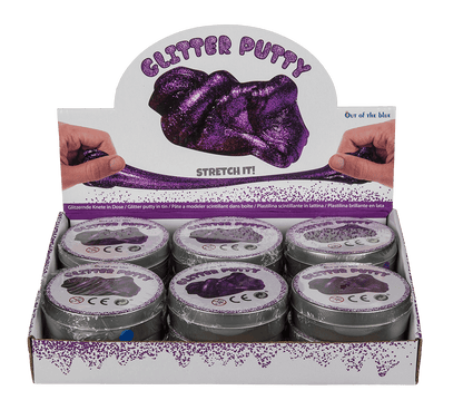Glitter putty in tin,