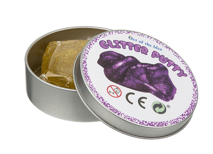 Glitter putty in tin,