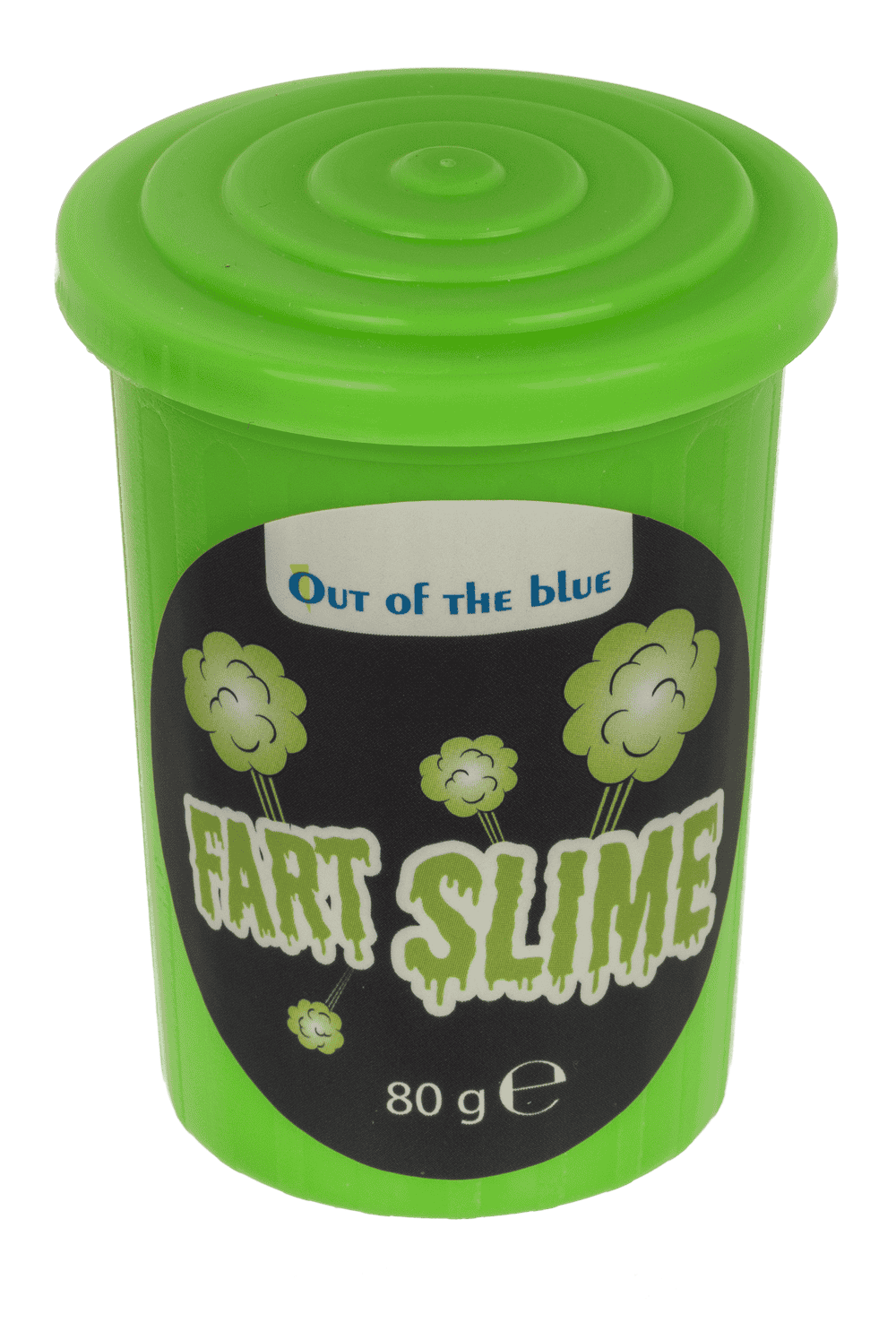 Noisy slime in plastic tin,