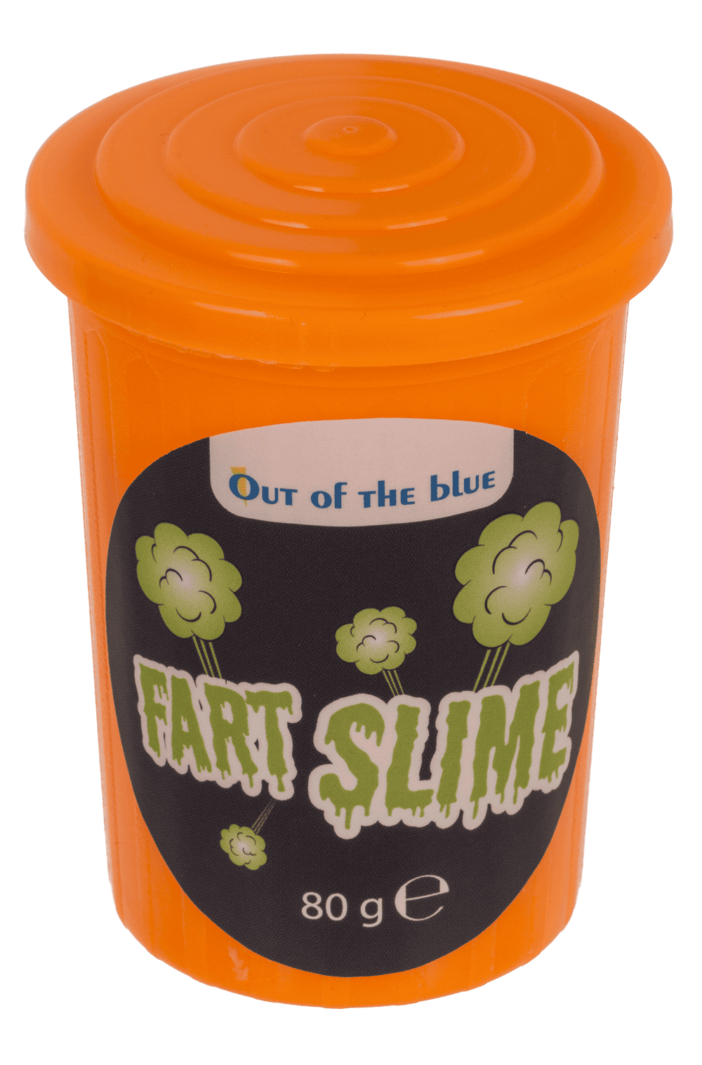 Noisy slime in plastic tin,