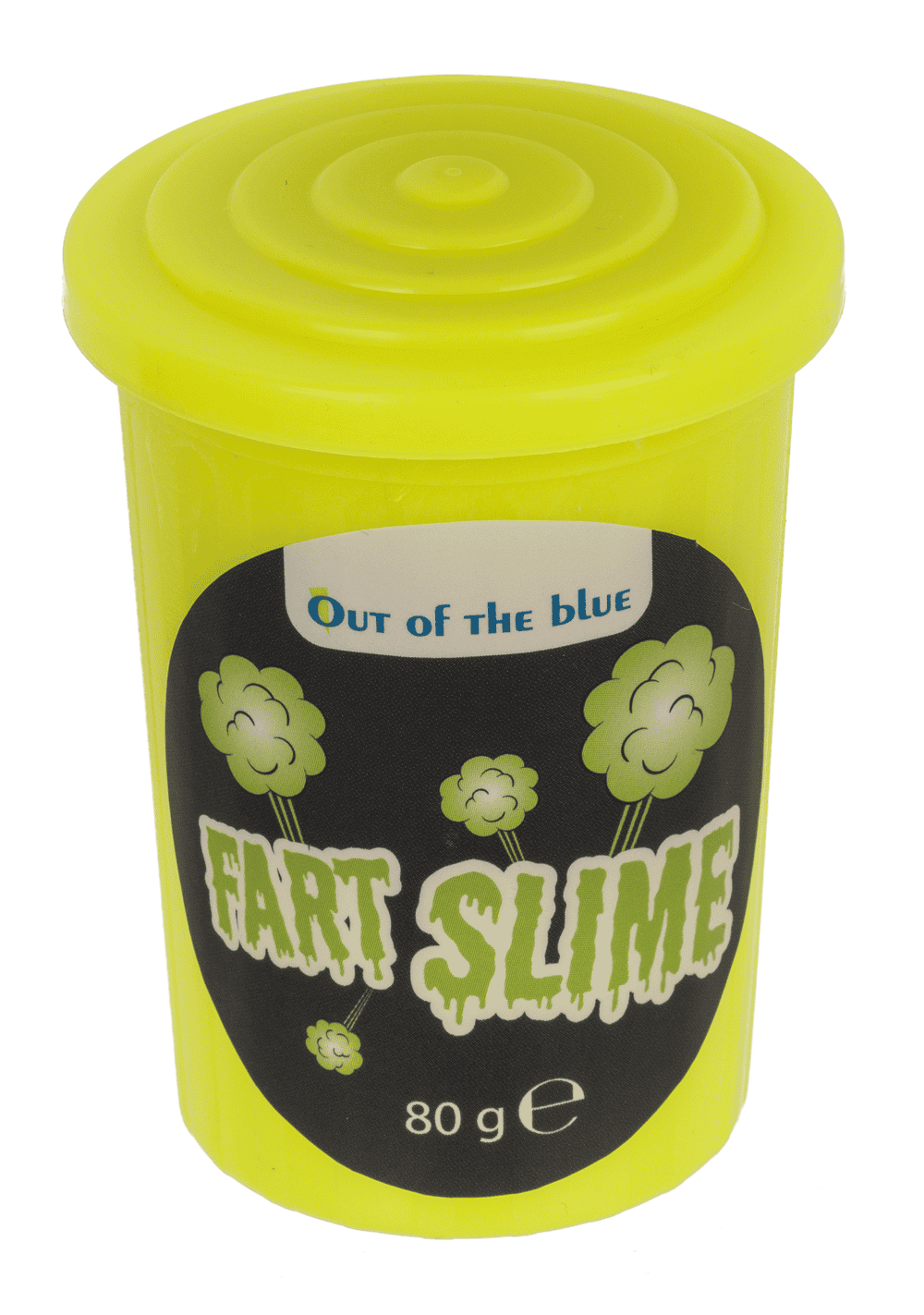 Noisy slime in plastic tin,