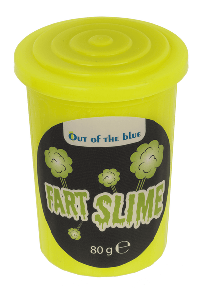 Noisy slime in plastic tin,