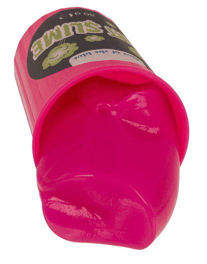 Noisy slime in plastic tin,