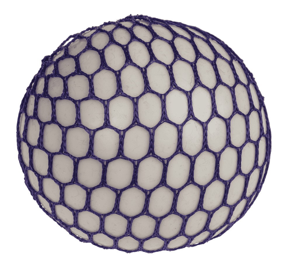 Squeeze ball in net, Rainbow,