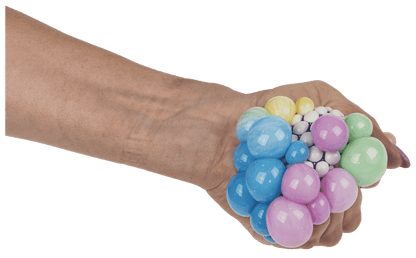 Squeeze ball in net, Rainbow,