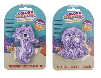 Colour changing foam putty, Sea Horse and Octopus,