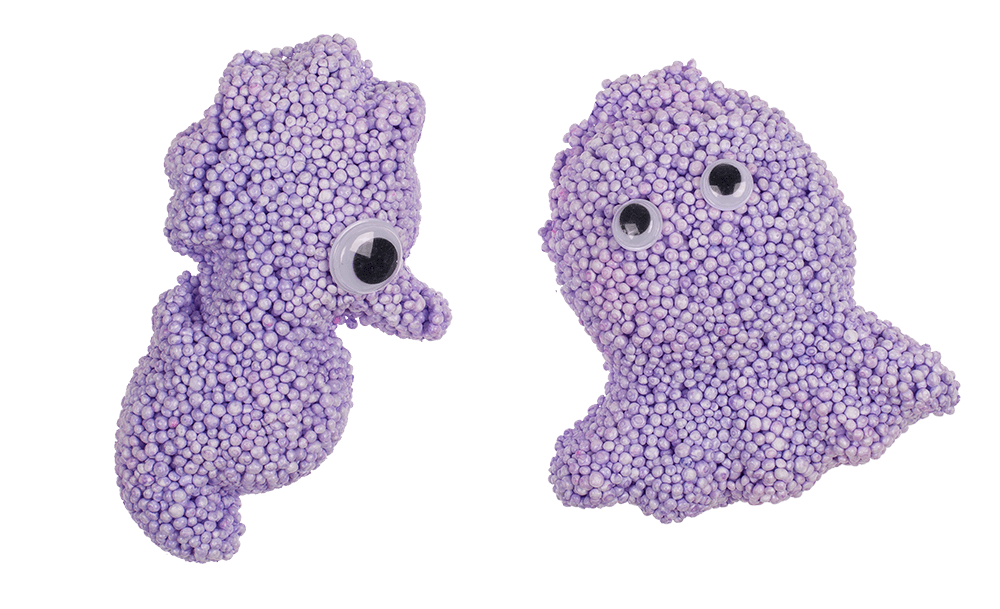 Colour changing foam putty, Sea Horse and Octopus,