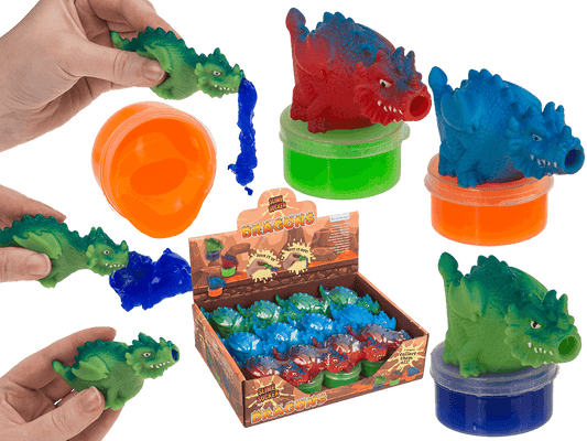 Slime Sucker, Dinosaurs, approx. 8,5 x 6 cm,