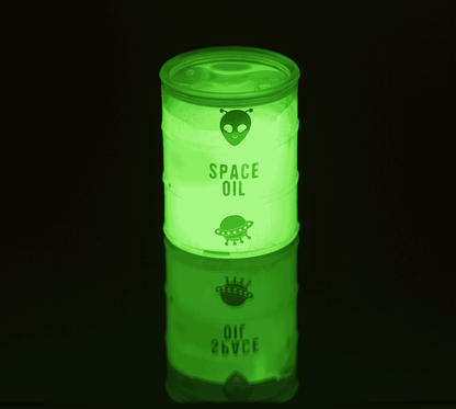 Alien slime with Alien figurine, Glow in the Dark,