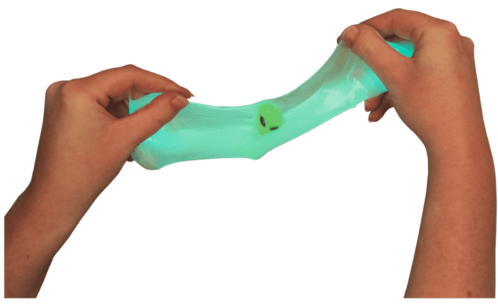 Alien slime with Alien figurine, Glow in the Dark,