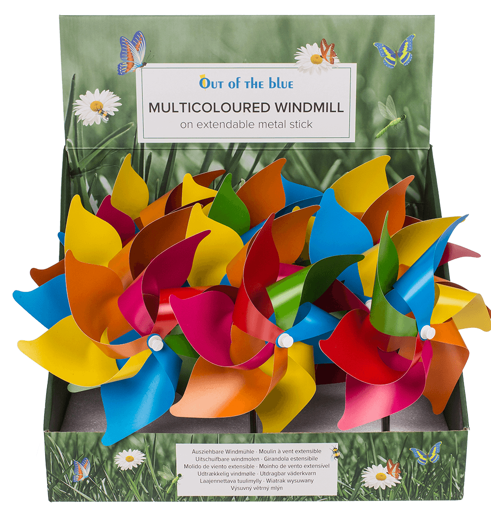 Multicoloured windmilll ca. 27 cm,