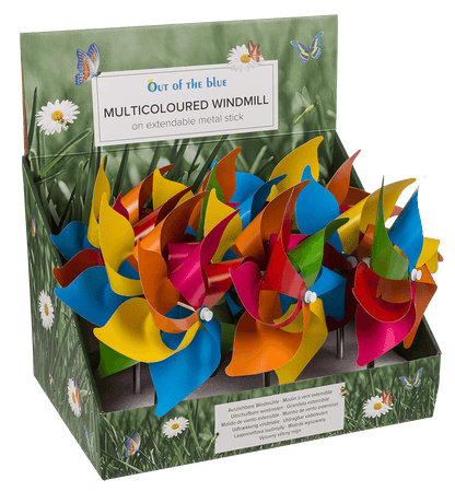 Multicoloured windmilll ca. 27 cm,