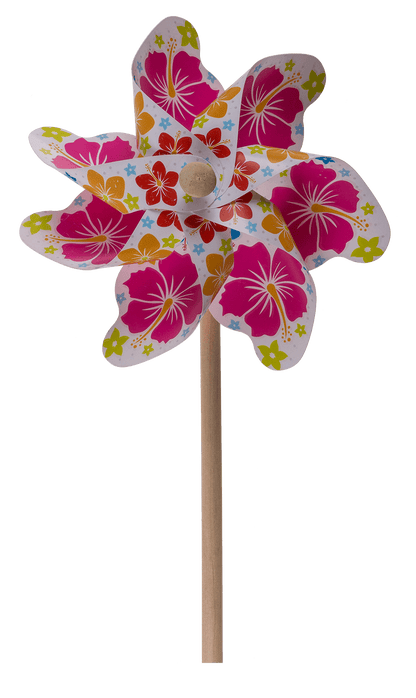 Coloured windmill with flowers,