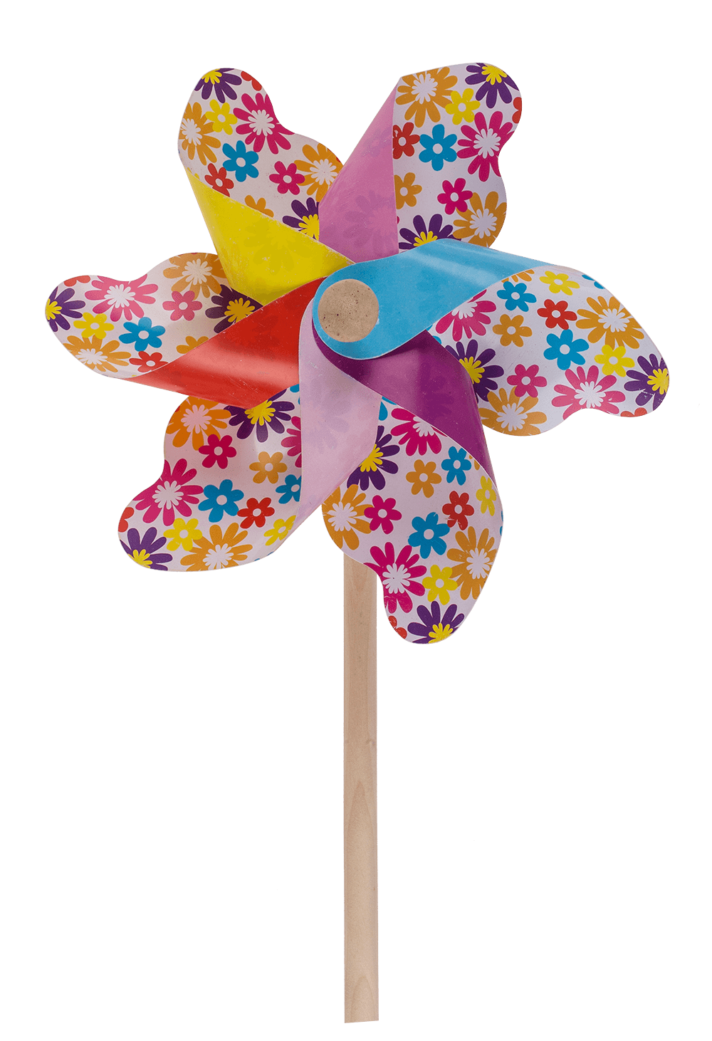 Coloured windmill with flowers,