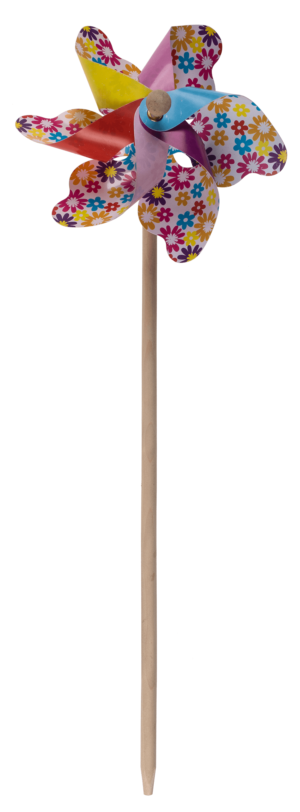 Coloured windmill with flowers,