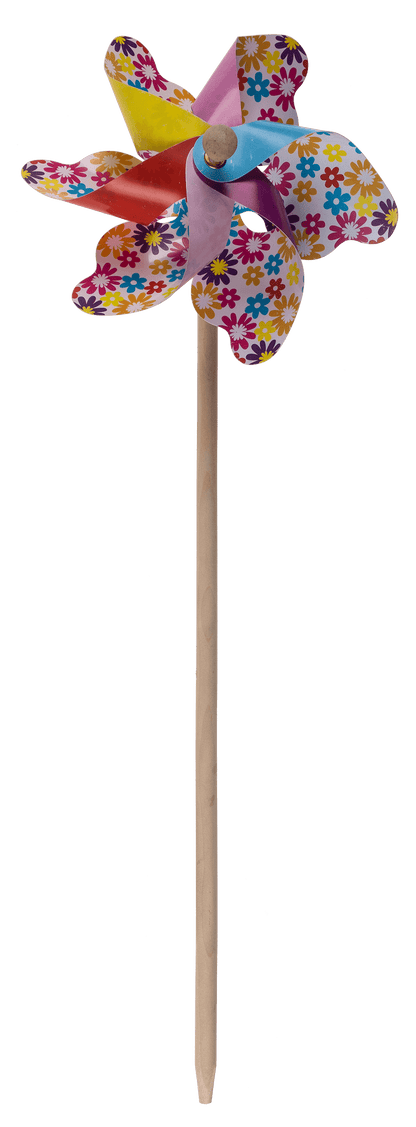 Coloured windmill with flowers,