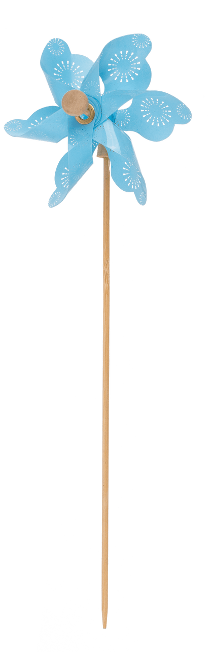 Coloured windmill with stamped samples,