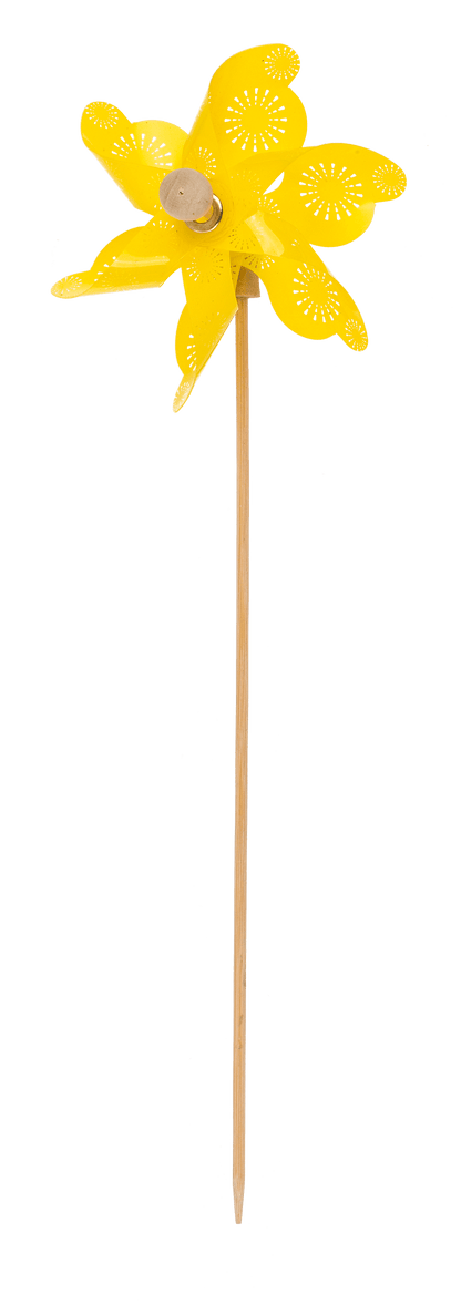 Coloured windmill with stamped samples,