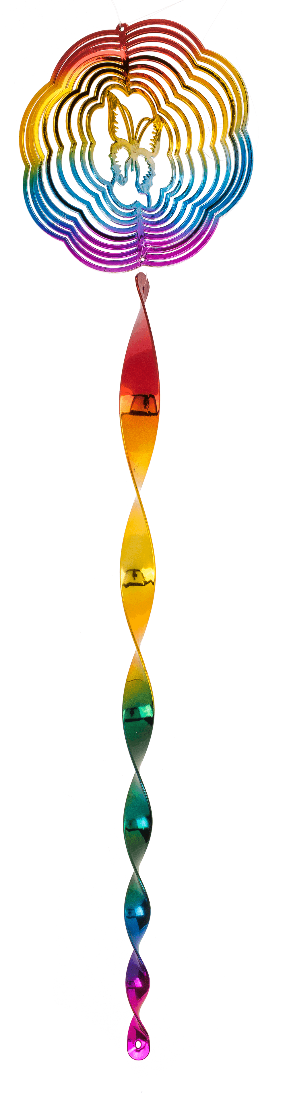 Wind twister, with floral decor, ca. 15 x 65 cm,