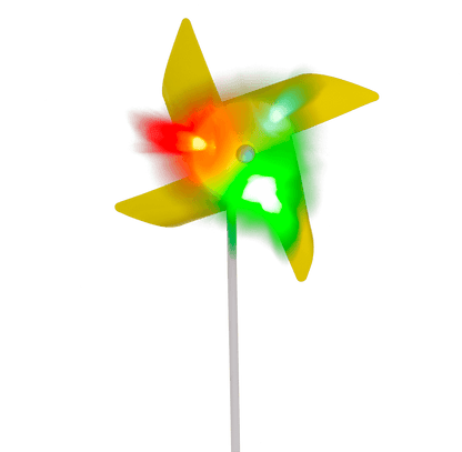 Coloured windmill with 3 LED, colour changing,