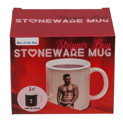 Stoneware Mug, Stripper Boy, with thermal effect,