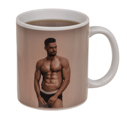 Stoneware Mug, Stripper Boy, with thermal effect,