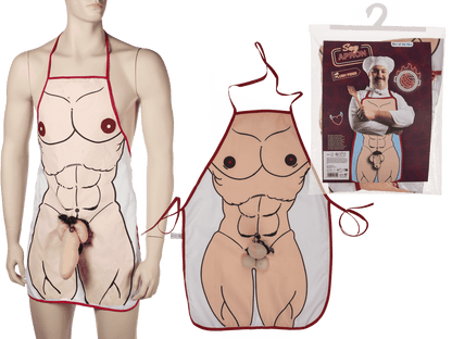 Kitchen apron, Male Body with Plush Penis,