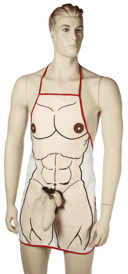 Kitchen apron, Male Body with Plush Penis,