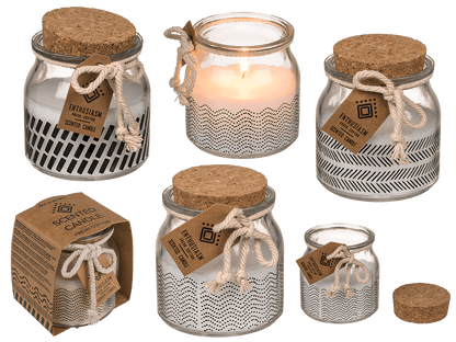 Scented candle (fresh cotton) in glass,