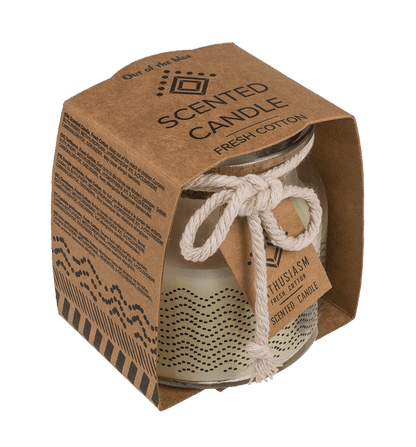 Scented candle (fresh cotton) in glass,