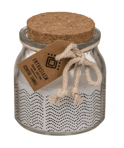 Scented candle (fresh cotton) in glass,