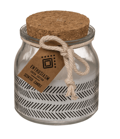 Scented candle (fresh cotton) in glass,