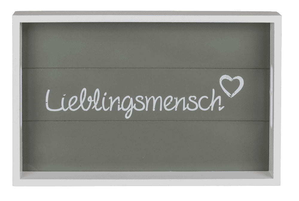 White wooden tray, Lieblingsmensch,
