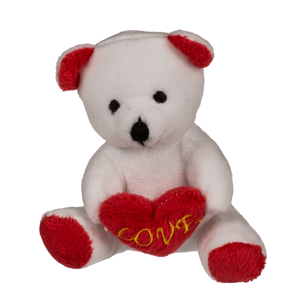 White mug, with little hearts,