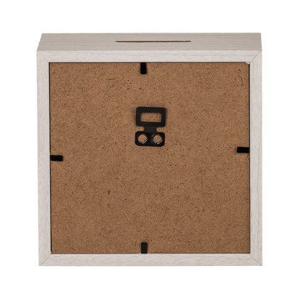 White wooden savings box, Travel Fund,