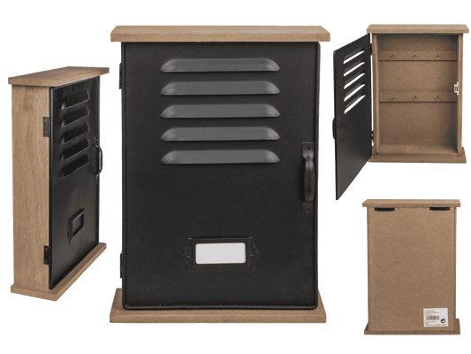 Wooden/metal-key box,