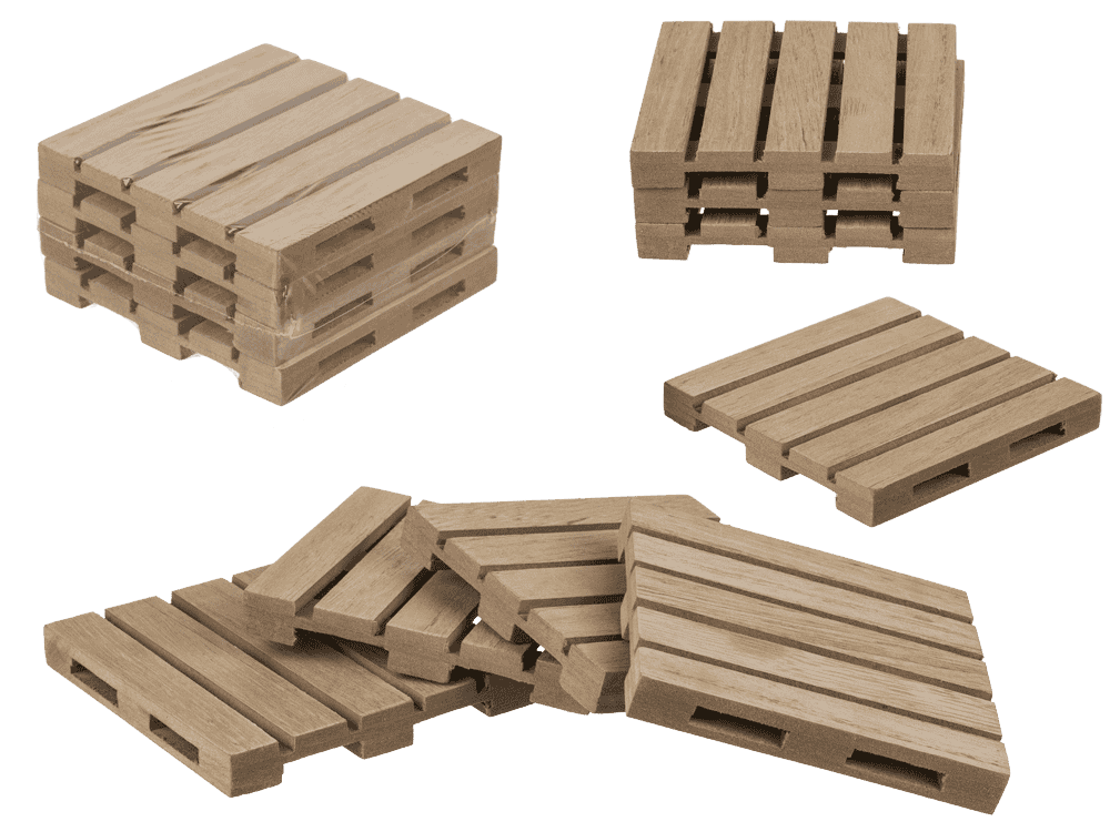 Natural coloured wooden coaster, Palette