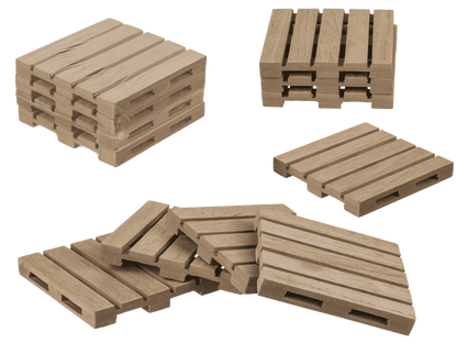 Natural coloured wooden coaster, Palette