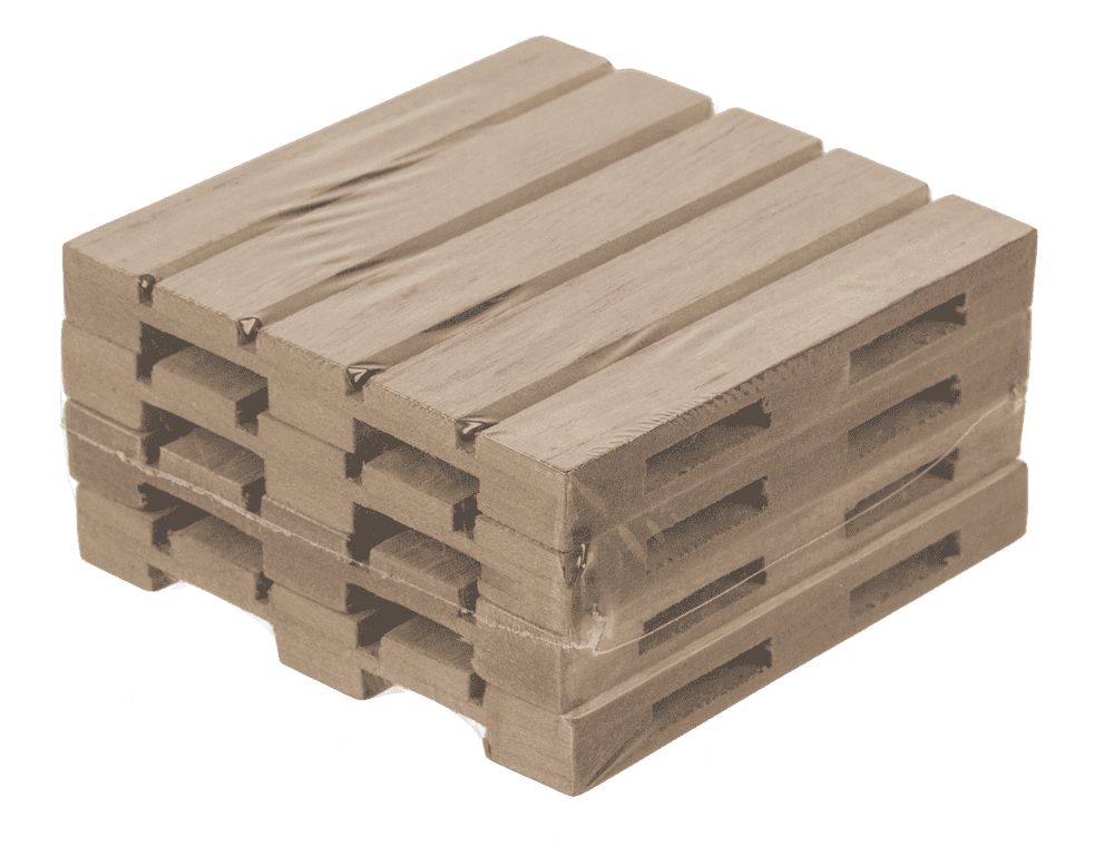 Natural coloured wooden coaster, Palette