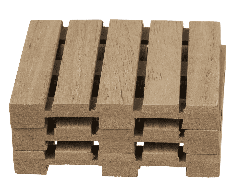 Natural coloured wooden coaster, Palette