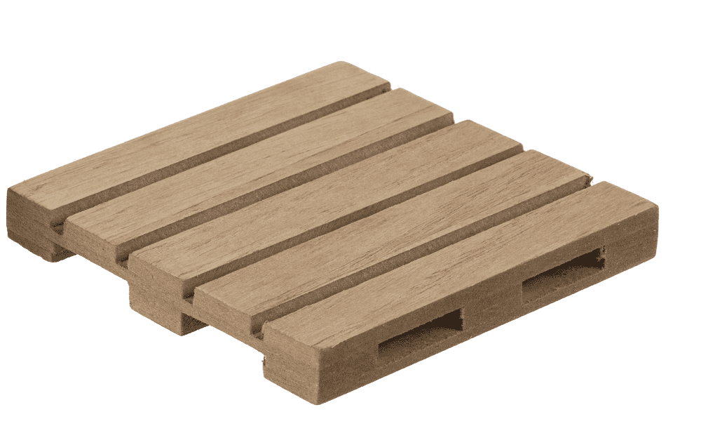 Natural coloured wooden coaster, Palette