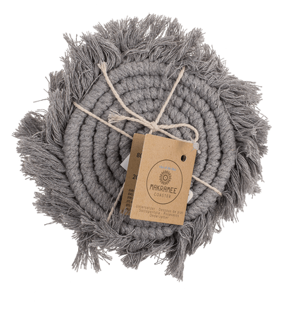 Makramee Coaster, Set of 2,