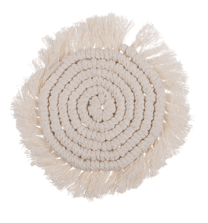 Makramee Coaster, Set of 2,