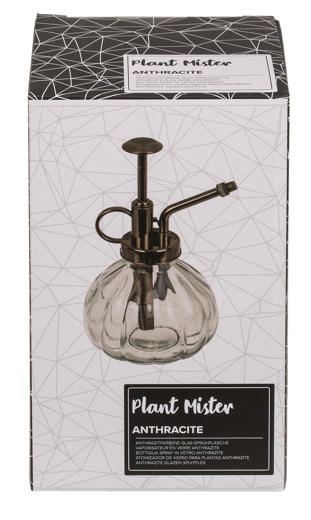 Anthracite coloured glass plant mister,
