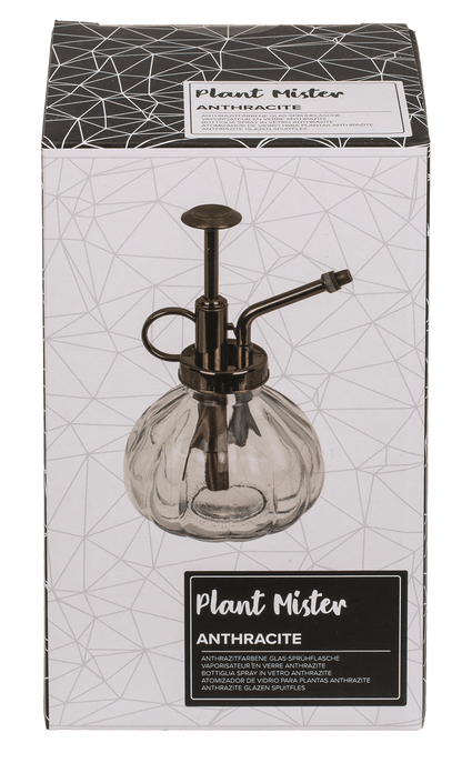 Anthracite coloured glass plant mister,