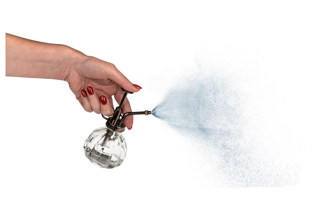 Anthracite coloured glass plant mister,