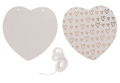 Paper garland, heart, ca. 12 cm, L: 2 m