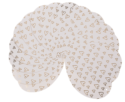 Paper garland, heart, ca. 12 cm, L: 2 m